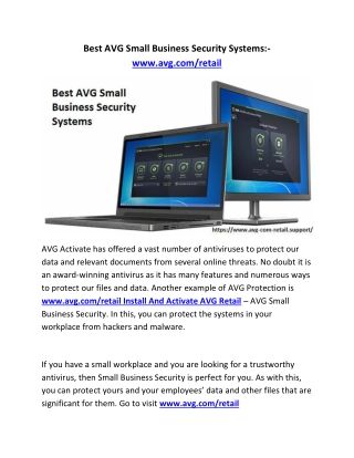 Best AVG Small Business Security Systems:- www.avg.com/retail