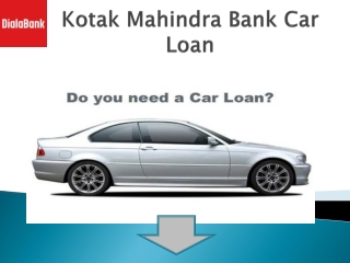 Kotak Mahindra Bank Car Loan