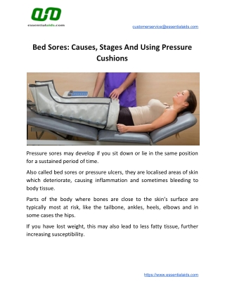 Bed Sores: Causes, Stages And Using Pressure Cushions