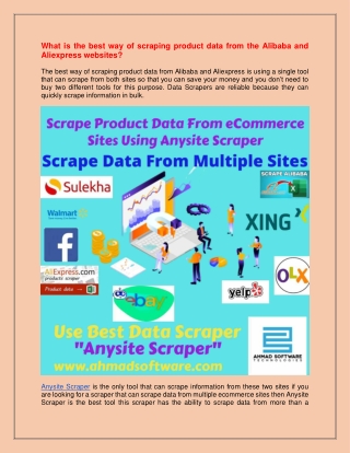 Scrape product data from eCommerce sites using Anysite Scraper