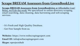 Scrape BREEAM Assessors from GreenBookLive