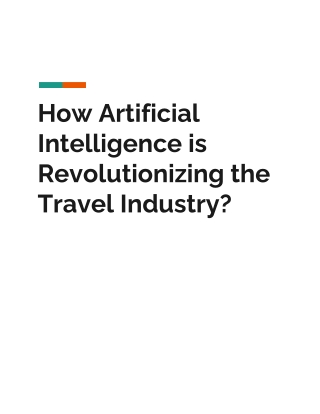How Artificial Intelligence is Revolutionizing the Travel Industry?