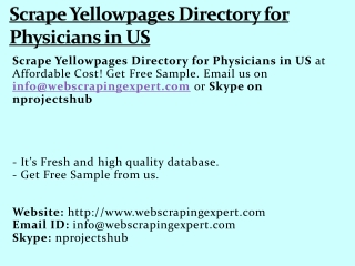 Scrape Yellowpages Directory for Physicans in US