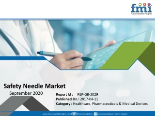 Safety Needle Market to Witness Contraction, as Uncertainty Looms Following Global Coronavirus Outbreak