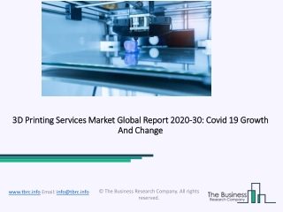 3D Printing Services Market Analysis and Forecast Report 2030