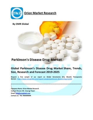 Global Parkinson’s disease Drug Market Size, Industry Trends, Share and Forecast 2019-2025