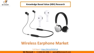 Wireless Earphone Market Size Worth $2.9 Billion By 2026 - KBV Research