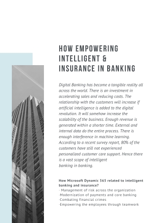 How Empowering Intelligent & Insurance in Banking