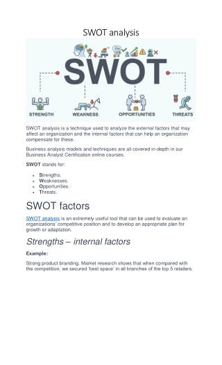 SWOT analysis