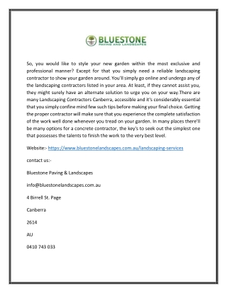 landscapers canberra | Bluestone Landscapes