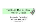 The DASH Diet for Blood Pressure Control