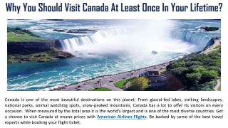 Why You Should Visit Canada At Least Once In Your Lifetime?