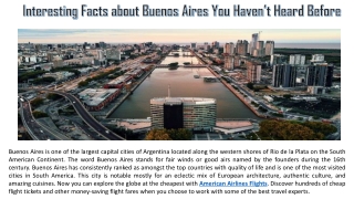 Interesting Facts about Buenos Aires You Haven’t Heard Before