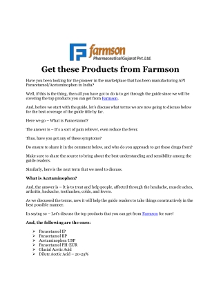 Get these Products from Farmson
