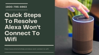 Alexa Wont Connect to WiFi 1-8007956963 Alexa Can’t Connect to Internet