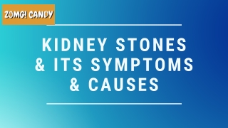 Kidney Stones & Its Symptoms & Causes