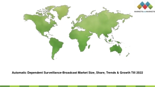 Automatic Dependent Surveillance-Broadcast Market Size, Share, Trends & Growth Till 2022