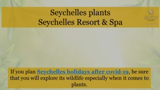 Seychelles plants by Savoy Resort & Spa