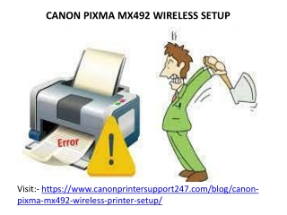 Canon Pixma mx492 Wireless Setup