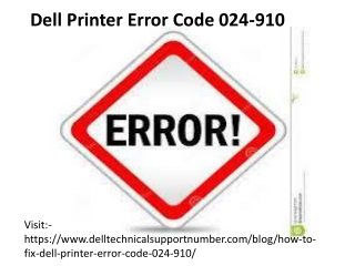 Dell Printer Error Code 024-910