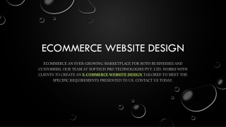 Ecommerce website design