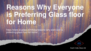 Reasons Why Everyone is Preferring Glass floor for Home