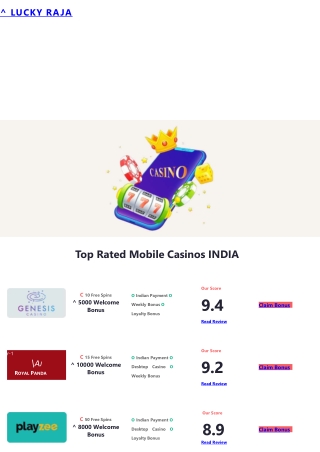 Mobile Casinos India