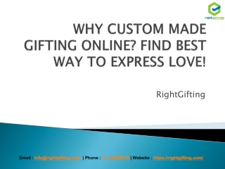 WHY CUSTOM MADE GIFTING ONLINE? FIND BEST WAY TO EXPRESS LOVE!