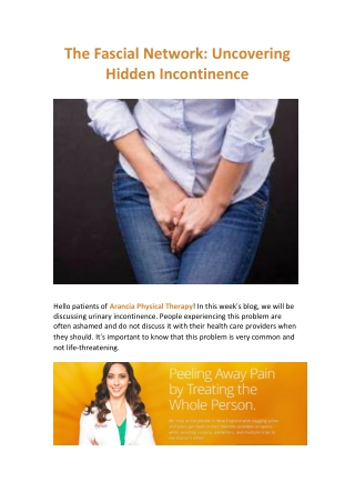 The Fascial Network: Uncovering Hidden Incontinence