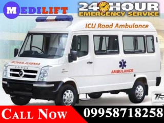 Use Best and Fast Medical Road Ambulance Service in Gandhi Maidan and Kurji by Medilift