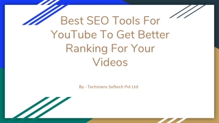 Best SEO Tools For YouTube To Get Better Ranking For Your Videos