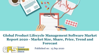 Global Product Lifecycle Management Software Market Report 2020 - Market Size, Share, Price, Trend and Forecast