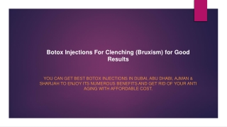 Botox Injections For Clenching (Bruxism) for Good Results