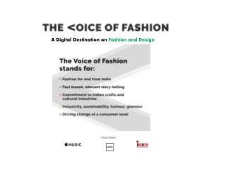 Fashion Magazines in India TVOF