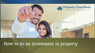 How to do an investment in property