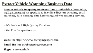 Extract Vehicle Wrapping Business Data