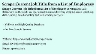 Scrape Current Job Title from a List of Employees