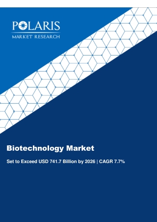 Biotechnology Market Size Worth $727.12 Billion by 2026 | CAGR 6.84%