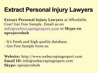 Extract Personal Injury Lawyers