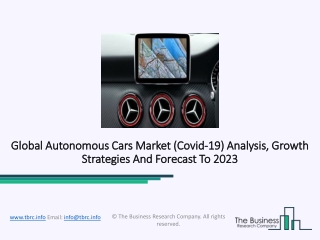 Autonomous Cars Market- Future Demands, Size, Revenue And Industrialists Analysis
