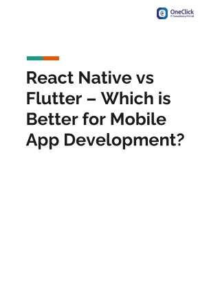 React Native vs Flutter – Which is Better for Mobile App Development?