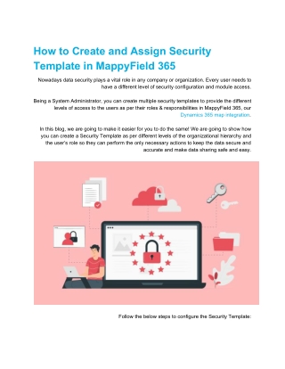 How to Create and Assign Security Template in MappyField 365