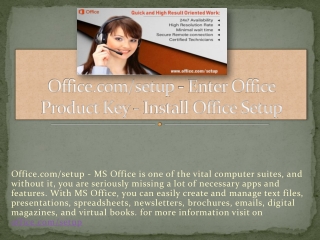 Office.com/setup - Enter Office Product Key - Install Office Setup