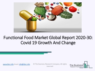 Global Functional Food Market Growth And Trends In 2020