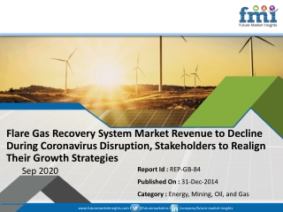 Flare Gas Recovery System Market to Face a Significant Slowdown in 2020, as COVID-19 Sets a Negative Tone for Investors