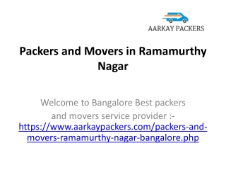 Aarkay Packers and Movers Ramamurthy Nagar, Bangalore