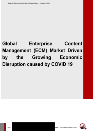 Global Enterprise Content Management (ECM) Market Driven by the Growing Scope in Europe