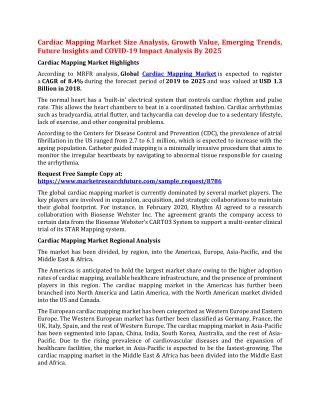 Cardiac Mapping Market Insights, Share, Growth Till 2025