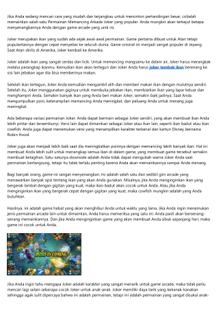 How to Explain joker tembak ikan to a Five-Year-Old