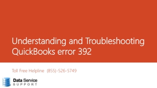 How to Debug QuickBooks Error 392 safely?